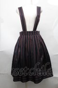 Jane Marple / サスペンダー付レジメンスカート  紺ｘワイン S-25-08-17-060-JM-SK-AS-ZS