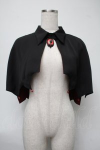 DARK IN LOVE / Gothic vampire shadow bat-shaped capelet　ボレロ  黒ｘ赤 S-25-08-17-026-PU-TO-HR-ZS