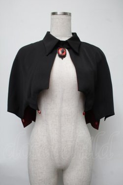 画像1: DARK IN LOVE / Gothic vampire shadow bat-shaped capelet　ボレロ  黒ｘ赤 S-25-08-17-026-PU-TO-HR-ZS