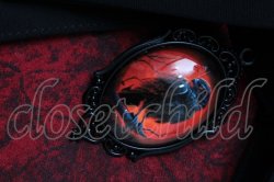 画像3: DARK IN LOVE / Gothic vampire shadow bat-shaped capelet　ボレロ  黒ｘ赤 S-25-08-17-026-PU-TO-HR-ZS