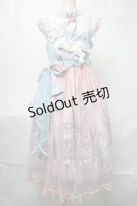 LOLITA / スイート遊園地プリンセスフェアリードレス  ピンクｘサックス S-25-08-17-028-LO-OP-HR-ZS