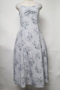 Maison de FLEUR Petite Robe / アンティーク調ローズワンピース  ブルーグレー S-25-08-17-032-EL-OP-AS-ZS
