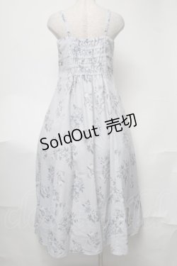 画像2: Maison de FLEUR Petite Robe / アンティーク調ローズワンピース  ブルーグレー S-25-08-17-032-EL-OP-AS-ZT491