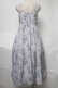 画像2: Maison de FLEUR Petite Robe / アンティーク調ローズワンピース  ブルーグレー S-25-08-17-032-EL-OP-AS-ZS (2)