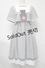 Amavel / スクエアセーラーSETUP風セーラーロングワンピース  グレー S-25-08-17-034-CA-OP-HR-ZS