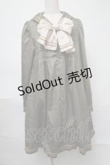 EXCENTRIQUE / ボウ付きセーラーワンピース  カーキ S-25-08-17-042-EL-OP-AS-ZS