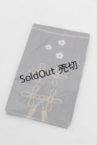 metamorphose / 和柄オーバーニーソックス  黒 S-25-08-18-001-ME-ZA-AS-ZS
