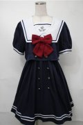 Amavel / カラフルセットアップ風セーラーワンピース  ネイビー S-25-08-18-050-CA-OP-HR-ZS