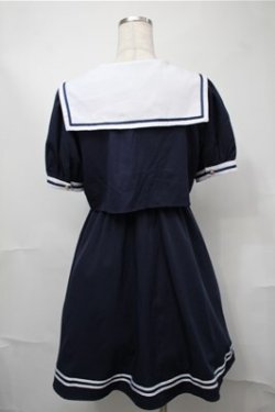 画像2: Amavel / カラフルセットアップ風セーラーワンピース  ネイビー S-25-08-18-050-CA-OP-HR-ZS