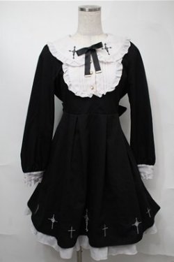 画像1: Amavel / Rosary Vampire召使いワンピース  黒 S-25-08-18-054-CA-OP-HR-ZS