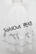 axes femme POETIQUE / マリンチュールリボンスカート  白 S-25-08-18-055-AX-SK-AS-ZS