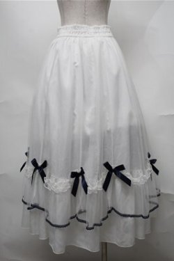 画像2: axes femme POETIQUE / マリンチュールリボンスカート  白 S-25-08-18-055-AX-SK-AS-ZS