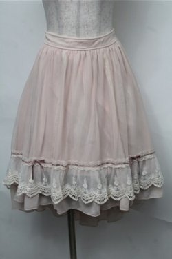 画像1: axes femme POETIQUE / フィッシュテールチュールスカート  ピンクベージュ S-25-08-18-058-AX-SK-AS-ZS