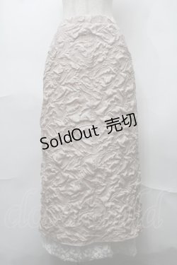 画像1: merry jenny / solidジャガードロングスカート  ベージュ S-25-08-18-1043-LO-SK-HR-ZT499