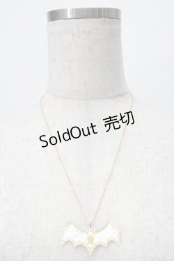 画像1: Moi-meme-Moitie / 蝙蝠ロゴアクリルネックレス  シルバー S-25-08-18-1012-MO-AC-AS-ZS