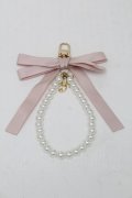 Maison de FLEUR / リボンパールストラップ  ピンク S-25-08-18-1002-LO-ZA-HR-ZS