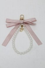 画像1: Maison de FLEUR / リボンパールストラップ  ピンク S-25-08-18-1002-LO-ZA-HR-ZS (1)