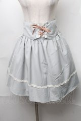 Amavel / バラレース編み上げスカート  サックス S-25-08-18-1028-CA-SK-HR-ZT490