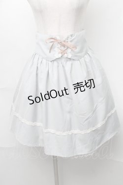 画像1: Amavel / バラレース編み上げスカート  サックス S-25-08-18-1028-CA-SK-HR-ZH