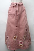 PINK HOUSE / クマワッペン散らしチノスカート  ピンク S-25-08-18-1034-LO-SK-SA-ZT0820S
