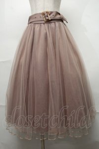 An MILLE / チュールスカート  ピンク S-25-08-18-1035-EL-SK-HR-ZT490