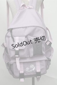 NieR Clothing / NieRちゃん刺繍リュック  ラベンダー S-25-08-18-013-PU-ZA-HR-ZS