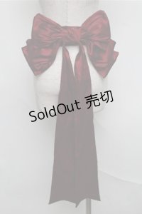 星箱works / ボリュームリボンテールベルト  ワイン S-25-08-18-014-PU-ZA-AS-ZS
