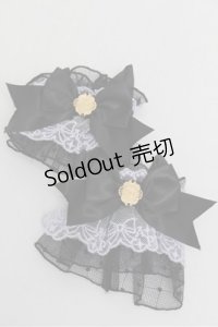 Angelic Pretty / Princess Catお袖とめ  黒ｘラベンダー S-25-08-18-003-AP-ZA-AS-ZS