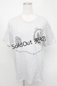 NieR Clothing / プリントTシャツ  グレー S-25-08-18-024-PU-TS-HR-ZS