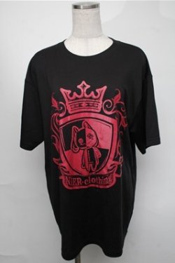 画像1: NieR Clothing / プリントTシャツ  黒 S-25-08-18-026-PU-TS-HR-ZS