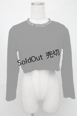 画像1: NieR Clothing / 刺繍ショートトップス  黒 S-25-08-18-032-PU-TO-HR-ZI