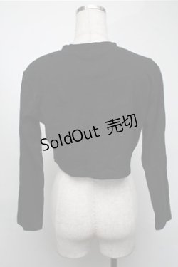 画像2: NieR Clothing / 刺繍ショートトップス  黒 S-25-08-18-032-PU-TO-HR-ZI