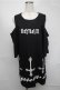 画像1: REFLEM / 逆さ十字カッティングショルダー半袖スウェット  黒ｘ白 S-25-08-18-033-PU-TO-AS-ZS (1)