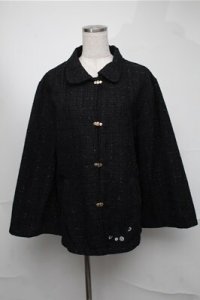 NieR Clothing / ラメツイードジャケット  黒 S-25-08-18-034-PU-JA-HR-ZS