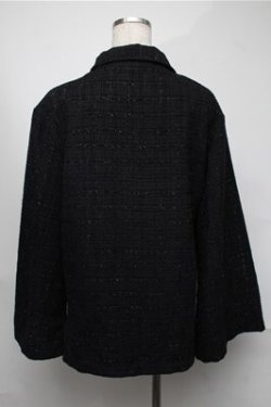画像2: NieR Clothing / ラメツイードジャケット  黒 S-25-08-18-034-PU-JA-HR-ZS