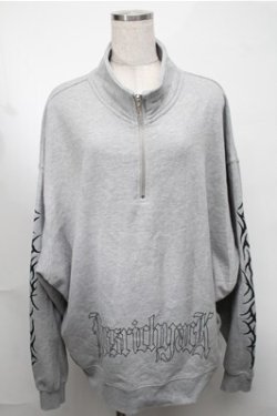 画像1: KRY CLOTHING / 「FUSINKAN」ハーフZIPトレーナー  グレー S-25-08-18-035-EL-TO-HR-ZS