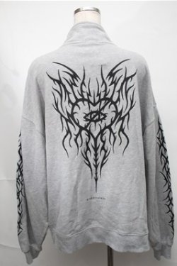 画像2: KRY CLOTHING / 「FUSINKAN」ハーフZIPトレーナー  グレー S-25-08-18-035-EL-TO-HR-ZS