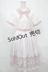 axes femme POETIQUE / レトロアイスクリームワンピース  ピンク S-25-08-18-039-AX-OP-AS-ZS