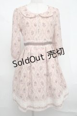 LODISPOTTO / 花柄ワンピース  ピンク S-25-08-19-044-LO-OP-HR-ZS
