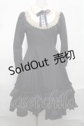 Mary Magdalene / ホワイテリーフワンピース  紺 S-25-08-19-054-CL-OP-AS-ZS