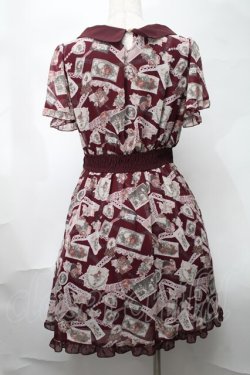 画像2: axes femme / ローズレターワンピース  ワイン S-25-08-19-057-AX-BL-AS-ZS