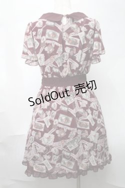 画像2: axes femme / ローズレターワンピース  ワイン S-25-08-19-057-AX-BL-AS-ZS