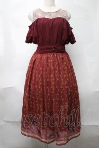axes femme POETIQUE / ディズニーアラジン/ワンピース  ワイン S-25-08-19-058-AX-OP-AS-ZS