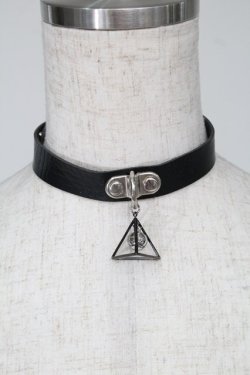 画像1: NieR Clothing / チョーカー  黒 S-25-08-19-023-PU-AC-HR-ZS