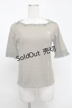 画像1: Emily Temple cute / リボンカットソー  カーキ S-25-08-19-031-ET-TO-AS-ZT498