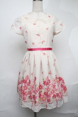 画像1: LODISPOTTO / シフォン花柄ワンピース  オフ S-25-08-19-036-LO-JA-HR-ZS