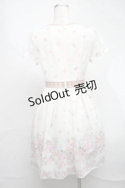 画像2: LODISPOTTO / シフォン花柄ワンピース  ベージュ S-25-08-19-037-LO-JA-HR-ZS