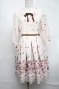 LODISPOTTO / 花柄ワンピース  ピンク S-25-08-19-038-LO-OP-HR-ZS