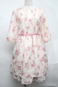 LODISPOTTO / シフォン花柄ワンピース  ピンク S-25-08-19-043-LO-JA-HR-ZS