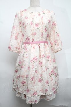 画像1: LODISPOTTO / シフォン花柄ワンピース  ピンク S-25-08-19-043-LO-JA-HR-ZS